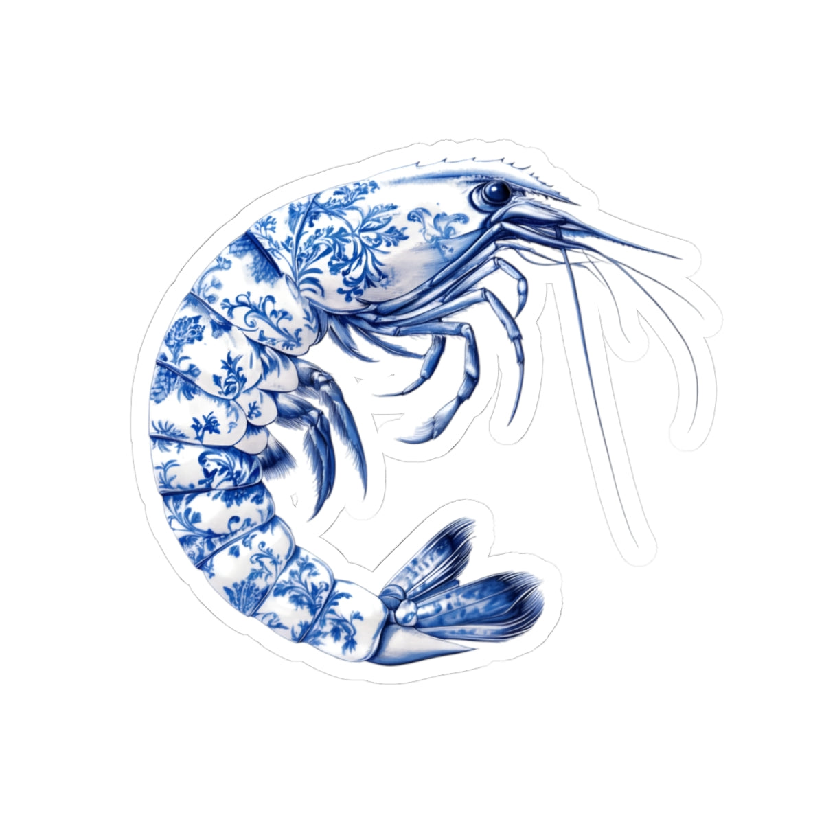 Elegant Shrimp Kiss-Cut Sticker