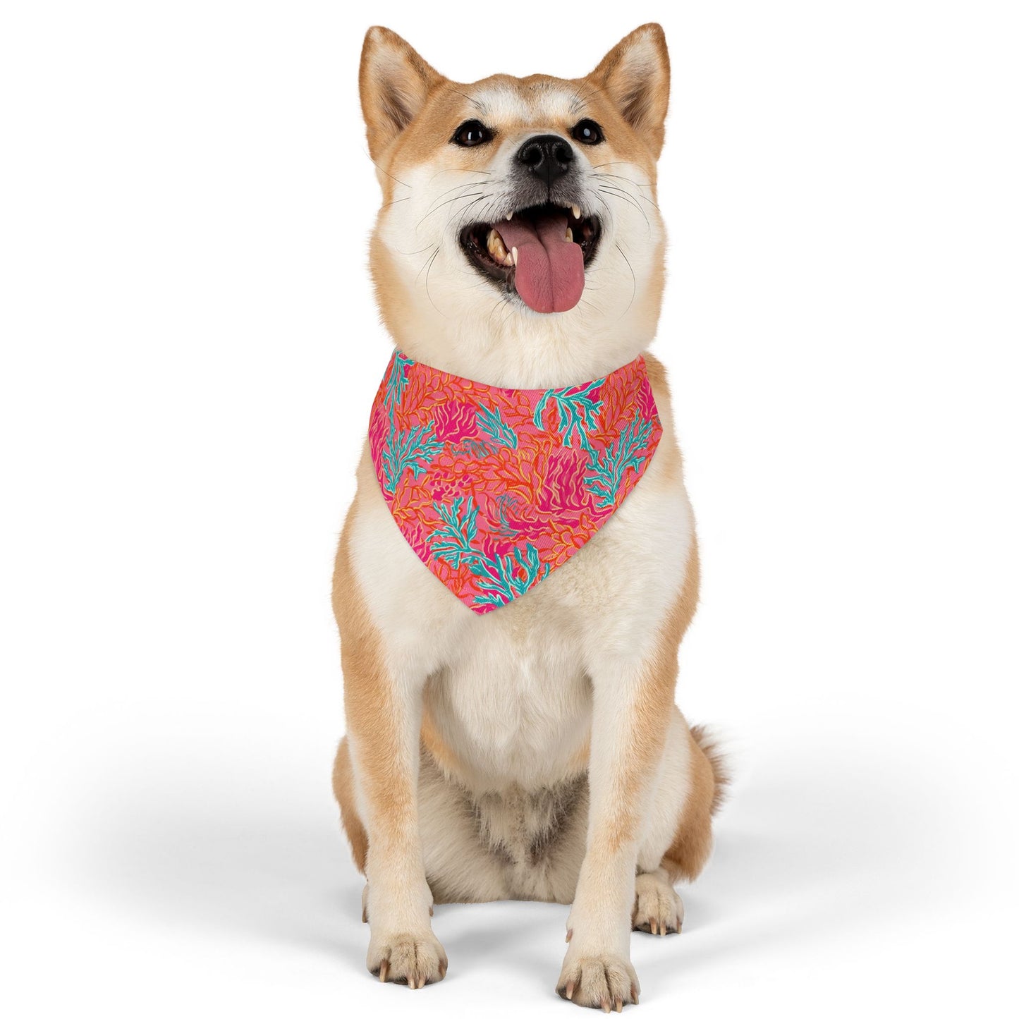 Coral Pet Bandana Collar