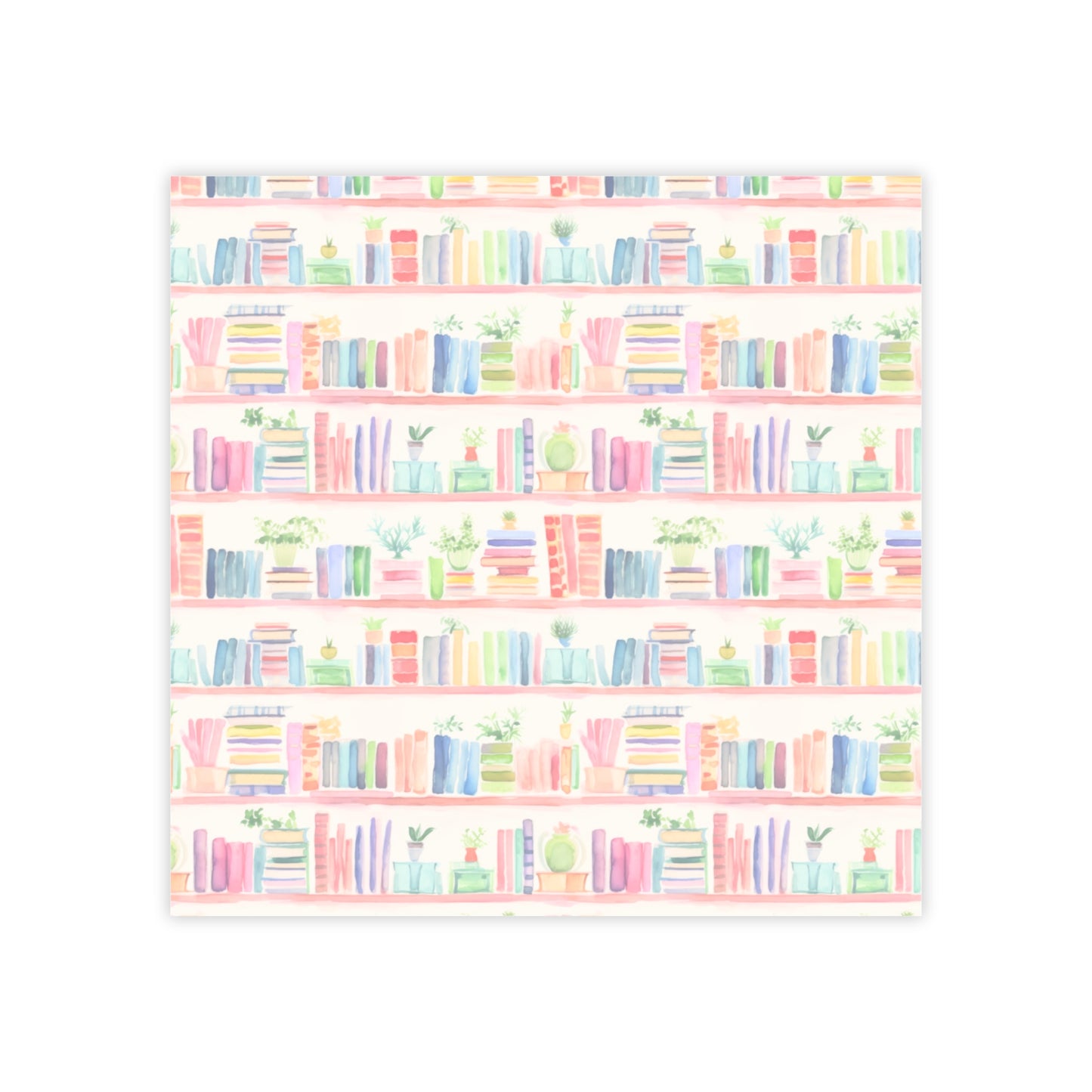 Watercolor Bookshelves Post-it® Note Pads
