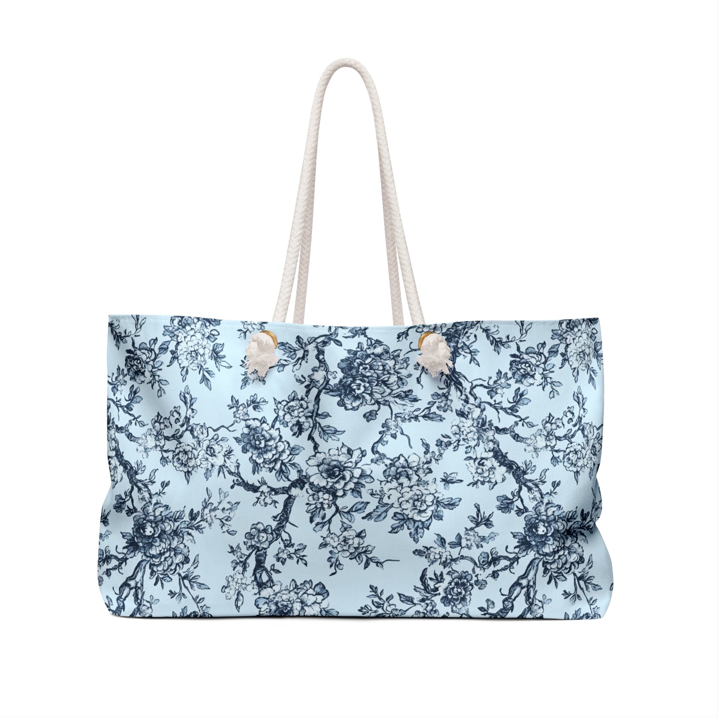 Blue Toile Weekender Bag