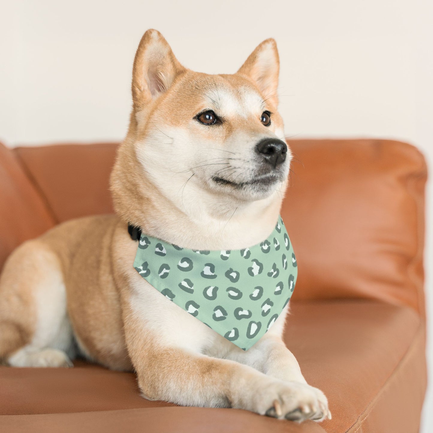 Pastel Leopard Pet Bandana Collar