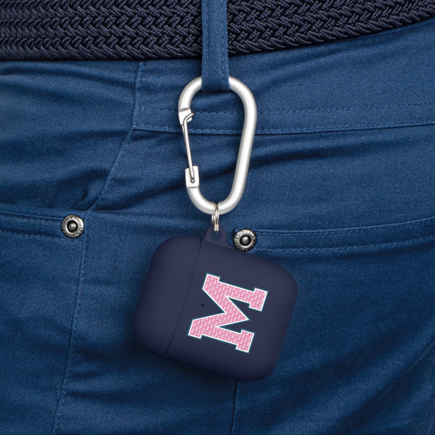 Preppy Letter M AirPods Case Cover