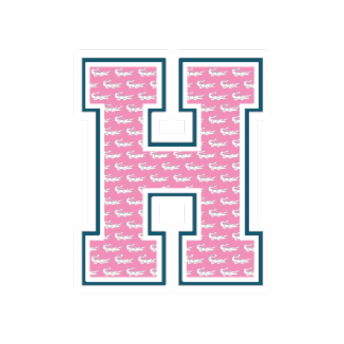 Preppy Letter H Kiss Cut Sticker