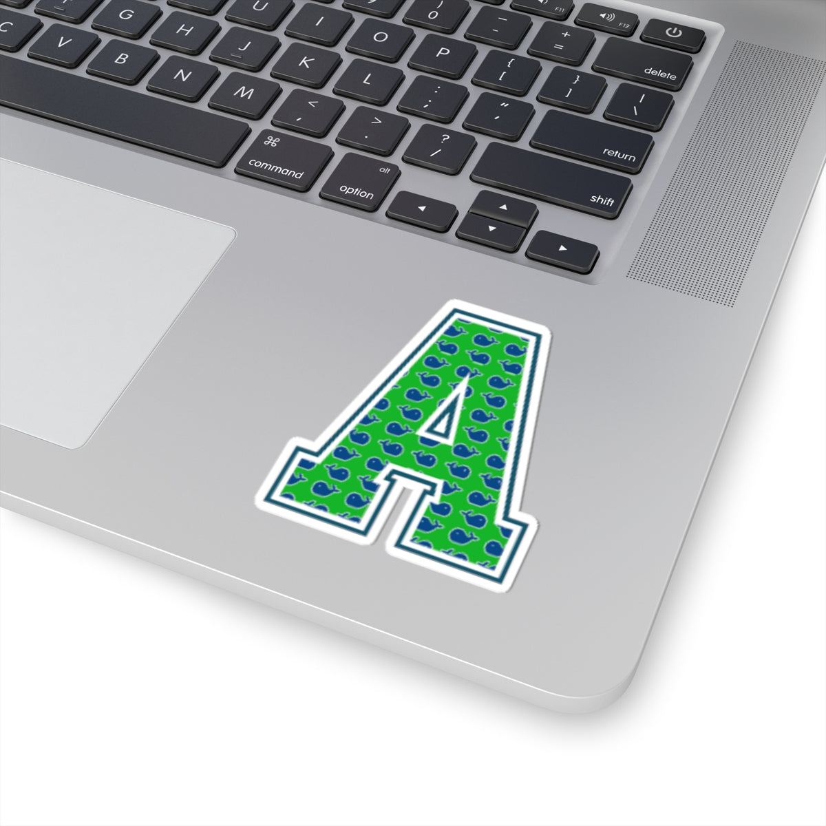 Preppy Letter A Kiss Cut Sticker