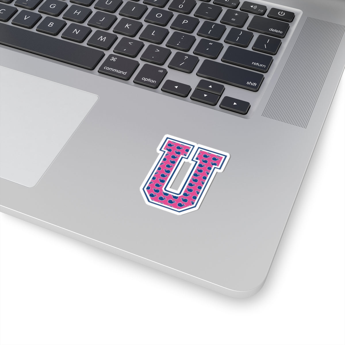 Preppy Letter U Kiss Cut Sticker