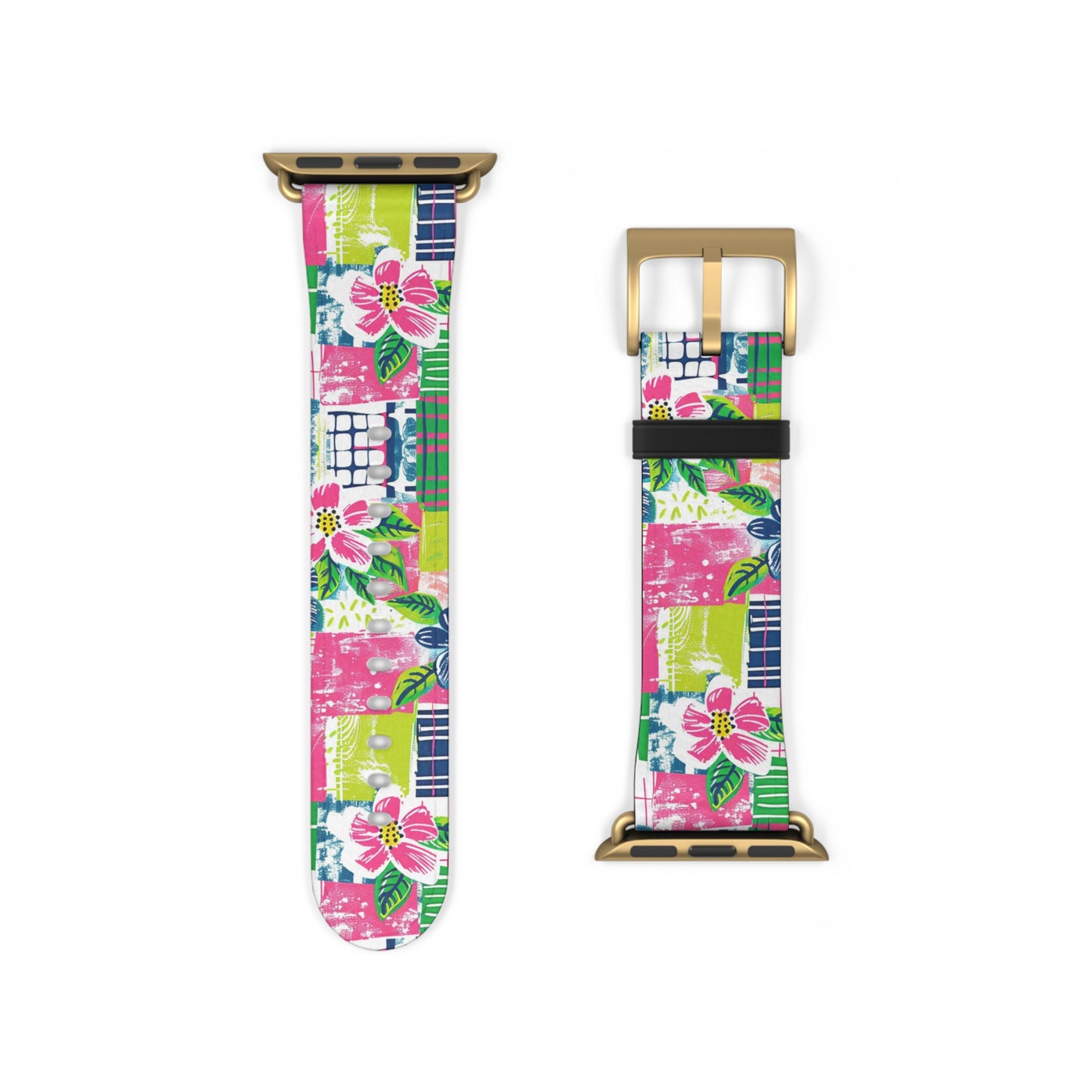 Tropical Madras Watch Band