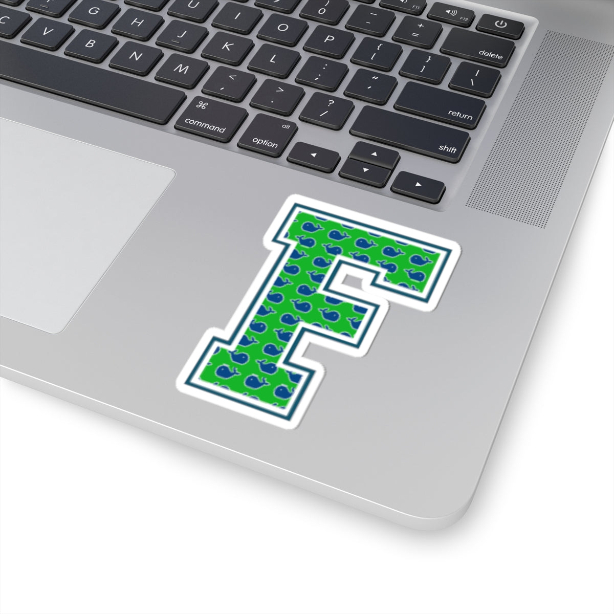 Preppy Letter F Kiss Cut Sticker