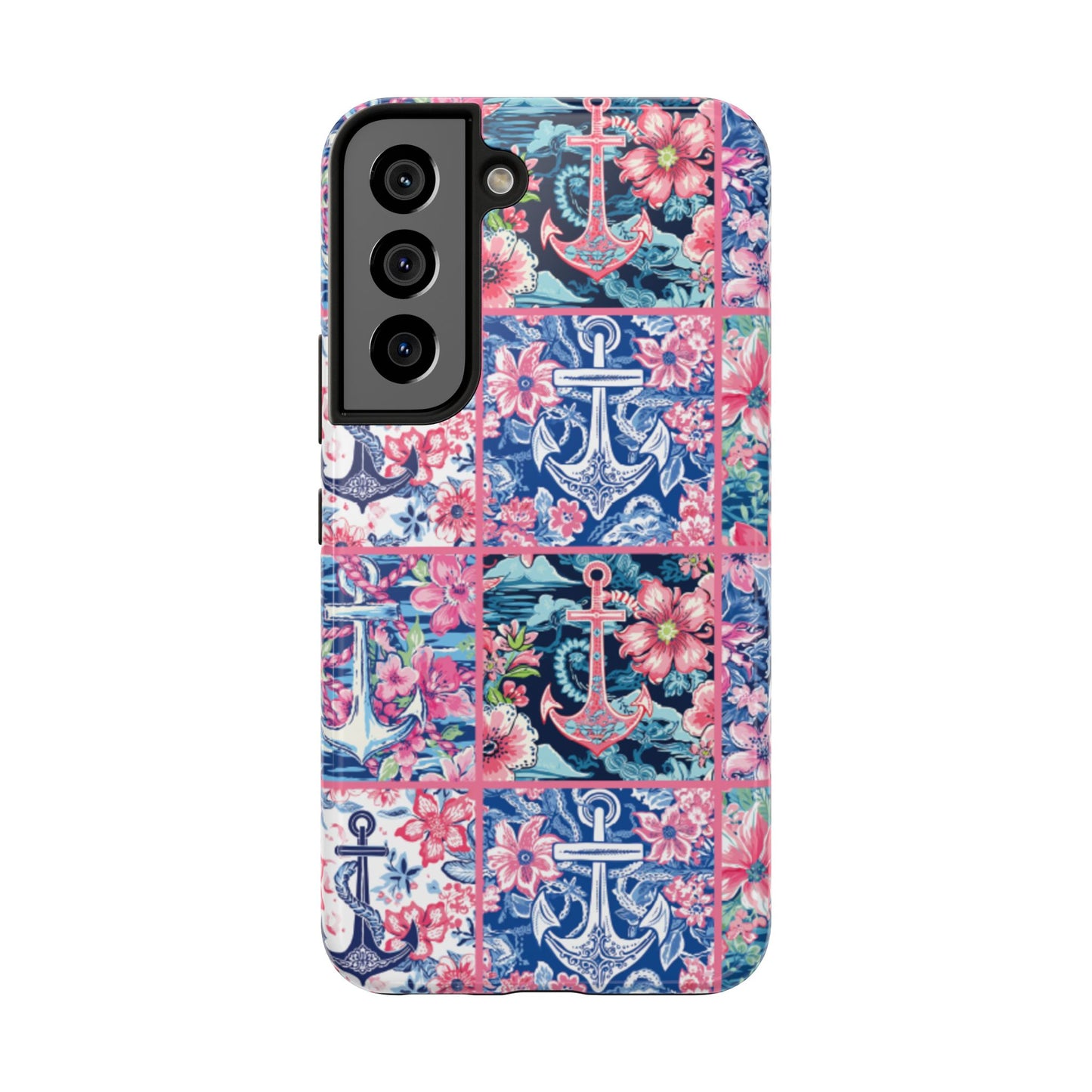 Floral Anchors Tough Phone Case