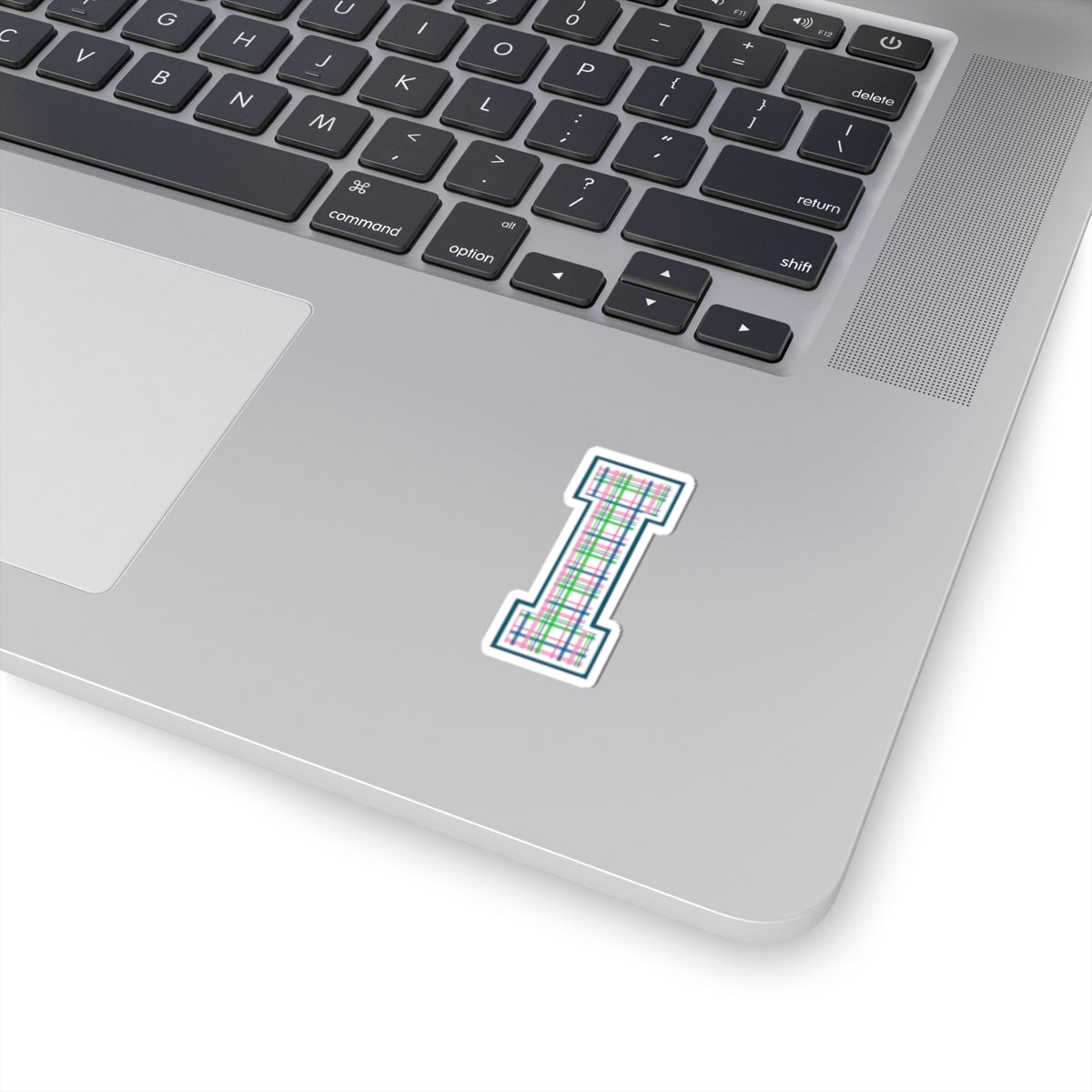 Preppy Letter I Kiss Cut Sticker