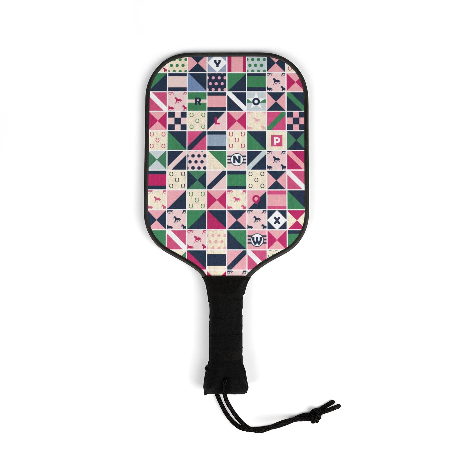 Equestrian Patchwork Pickleball Paddle Set