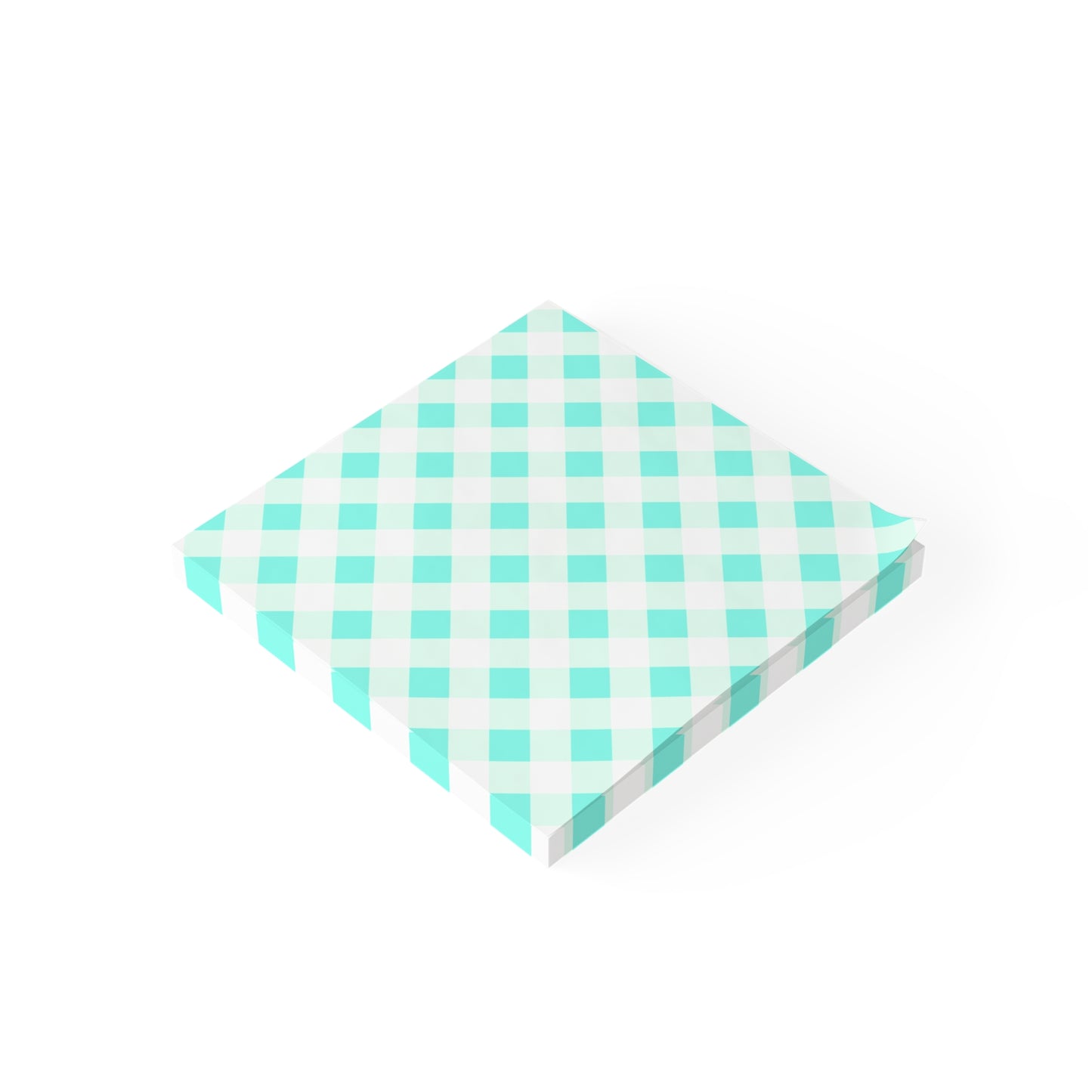 Preppy Aqua Gingham Post-it® Note Pads