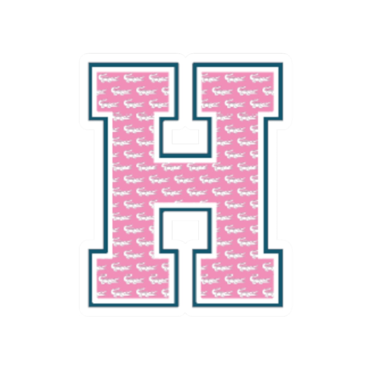 Preppy Letter H Kiss Cut Sticker