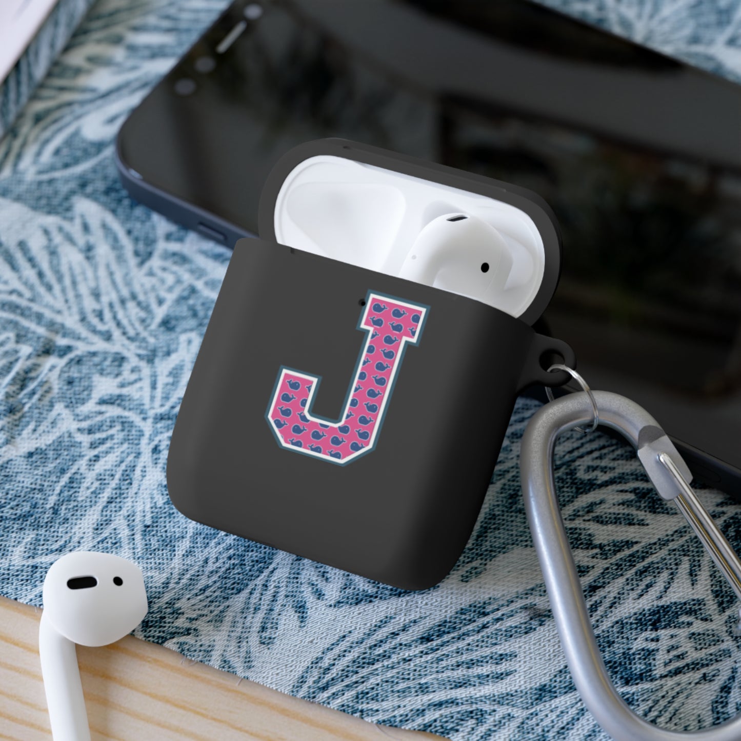 Preppy Letter J AirPods Case Cover