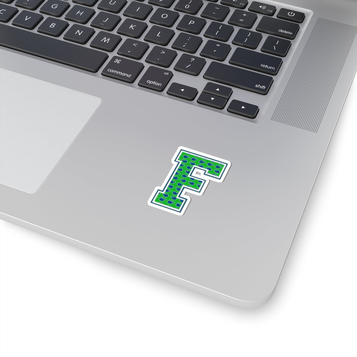 Preppy Letter F Kiss Cut Sticker