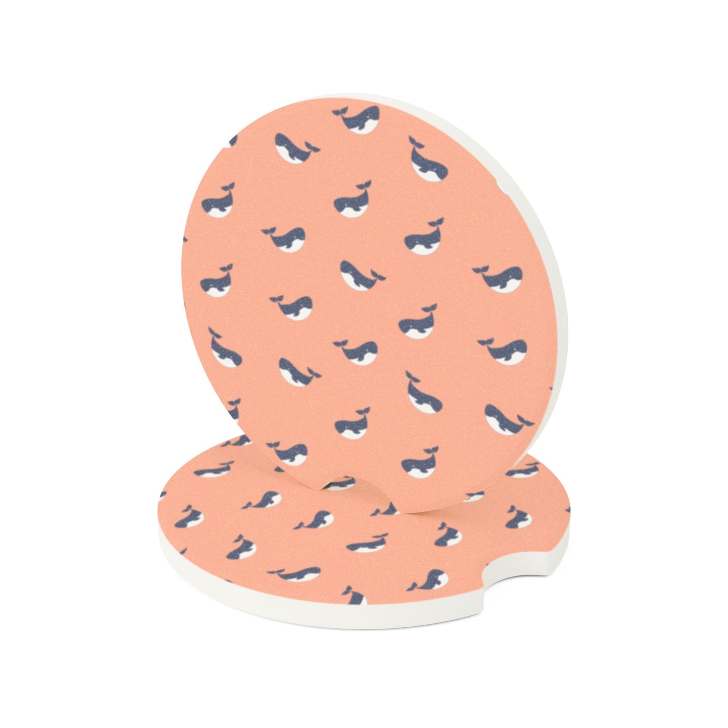 Whimsical Whales Soapstone Car Coaster