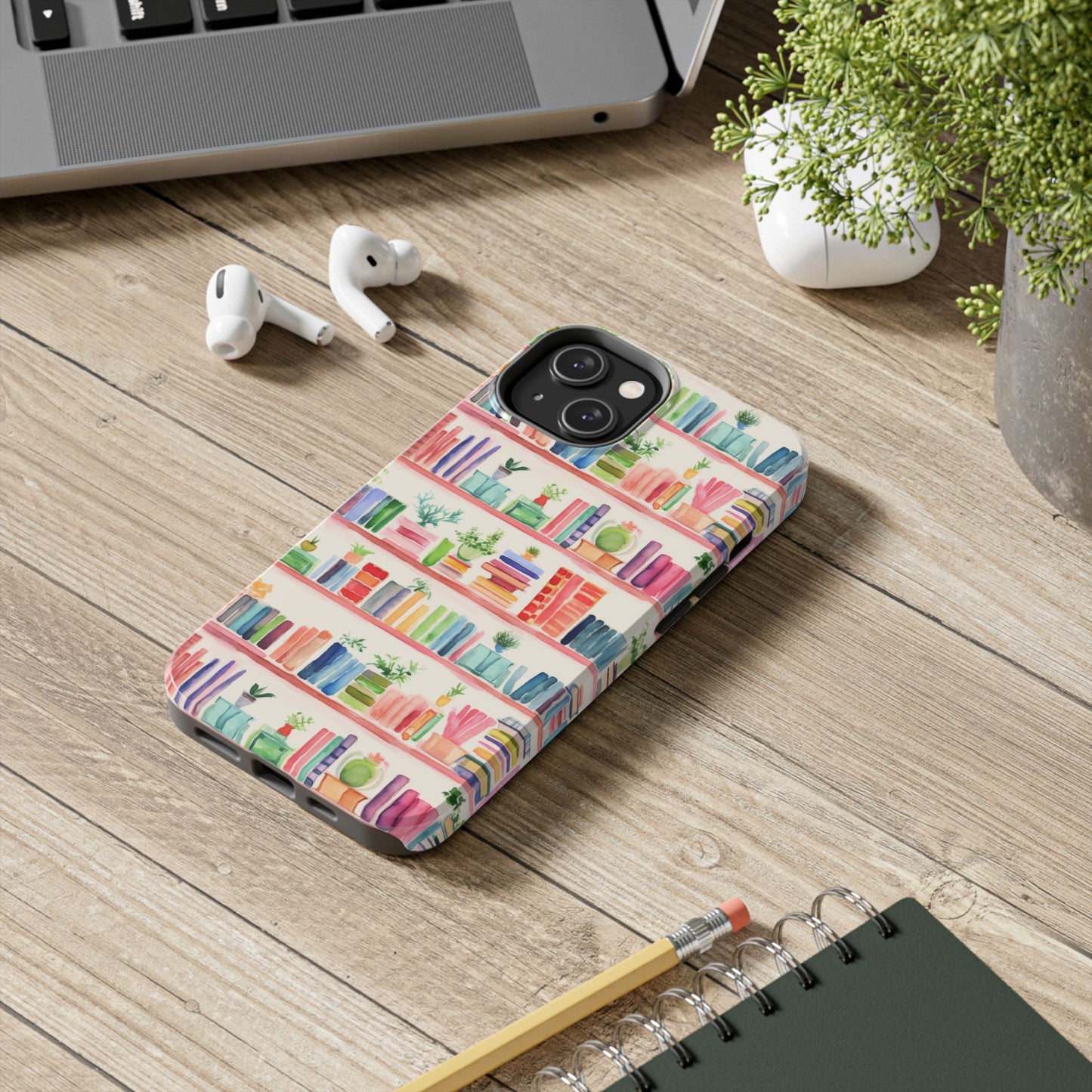 Colorful Bookshelf Tough Phone Cases
