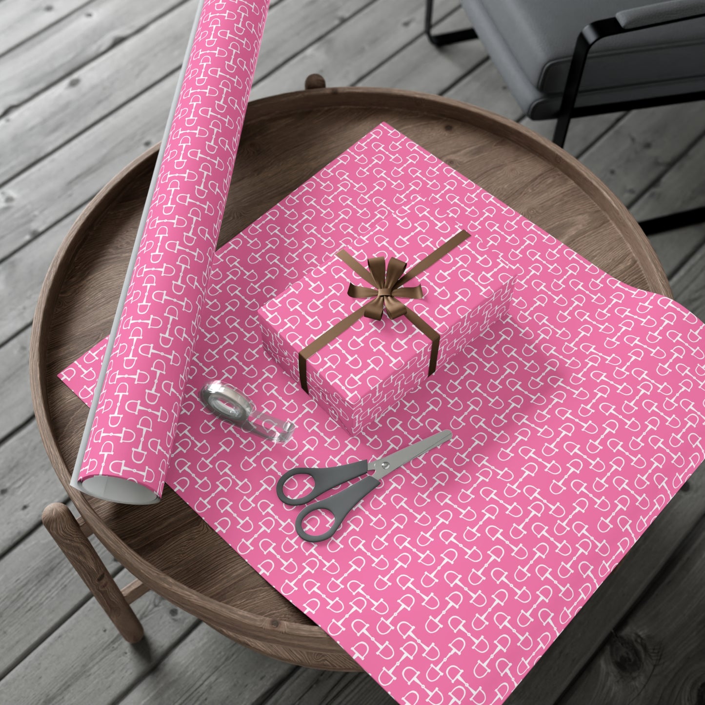 Pink Equestrian Gift Wrap