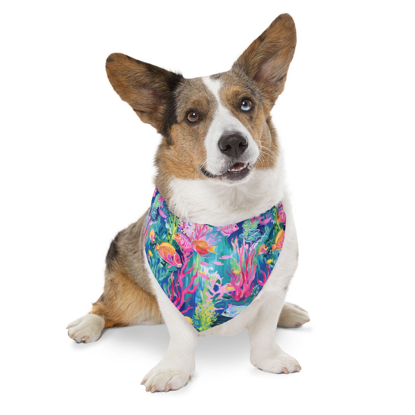 Watercolor Fish Pet Bandana Collar