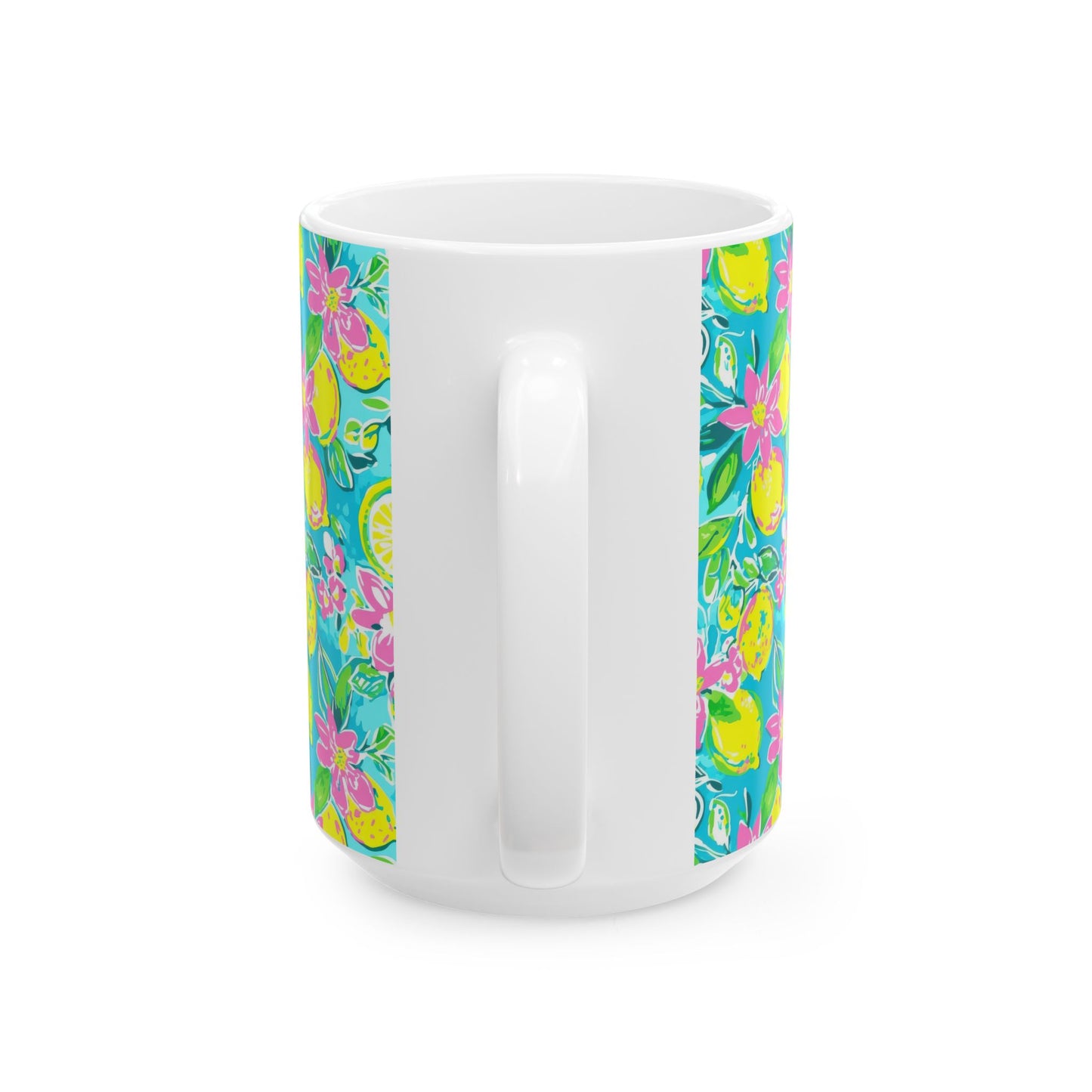 Lemon Floral Ceramic Mug