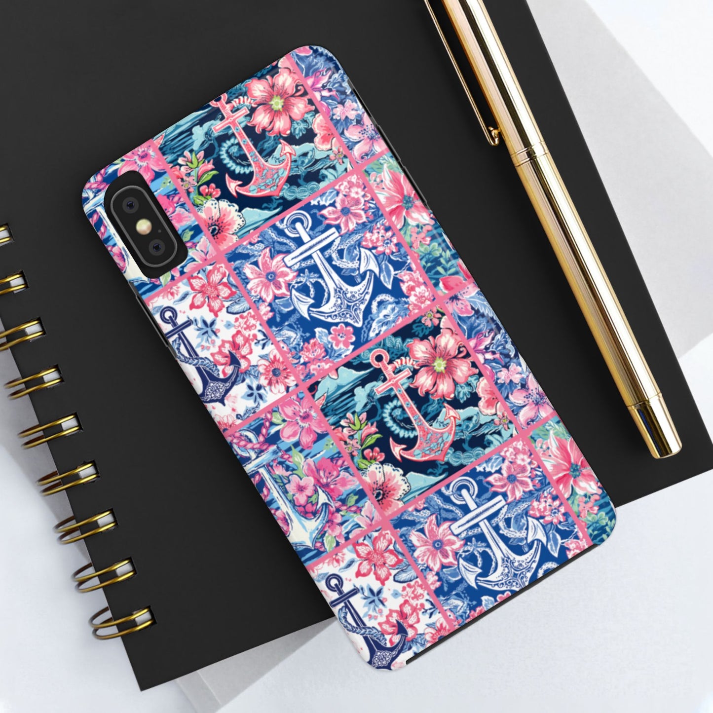 Floral Anchors Tough Phone Case