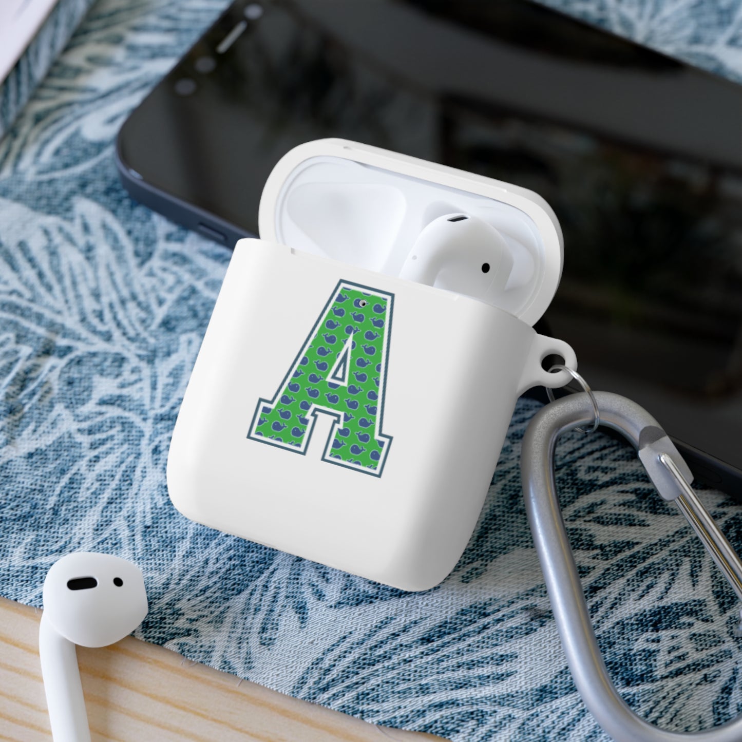 Preppy Letter A AirPods Case Cover