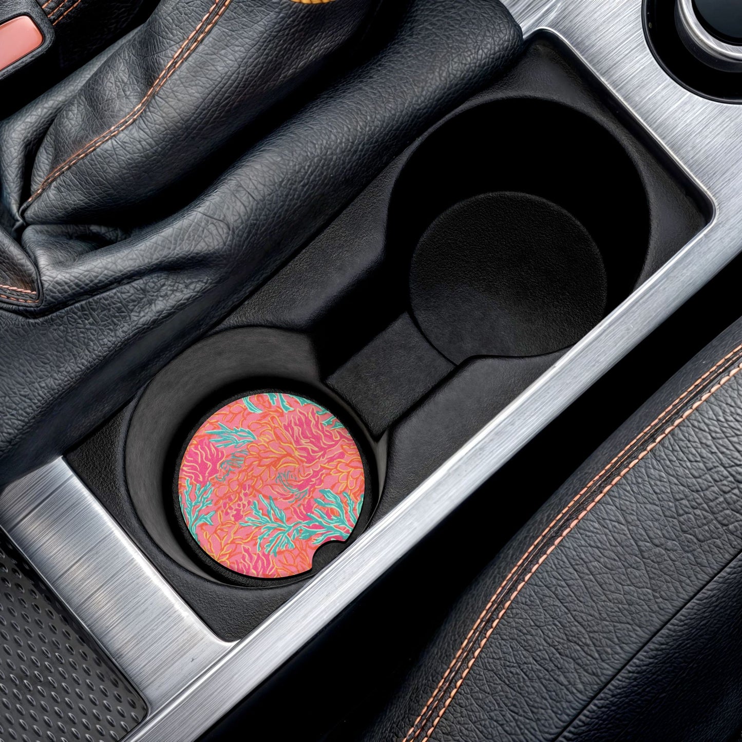 Coral Soapstone Car Coaster