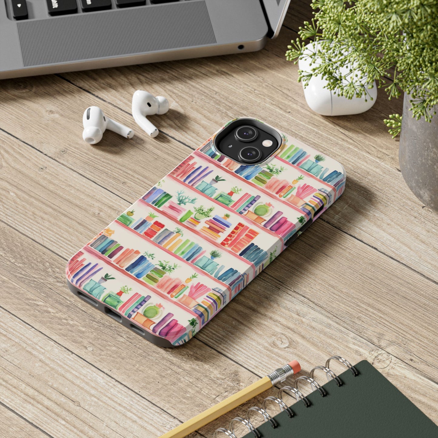 Colorful Bookshelf Tough Phone Cases