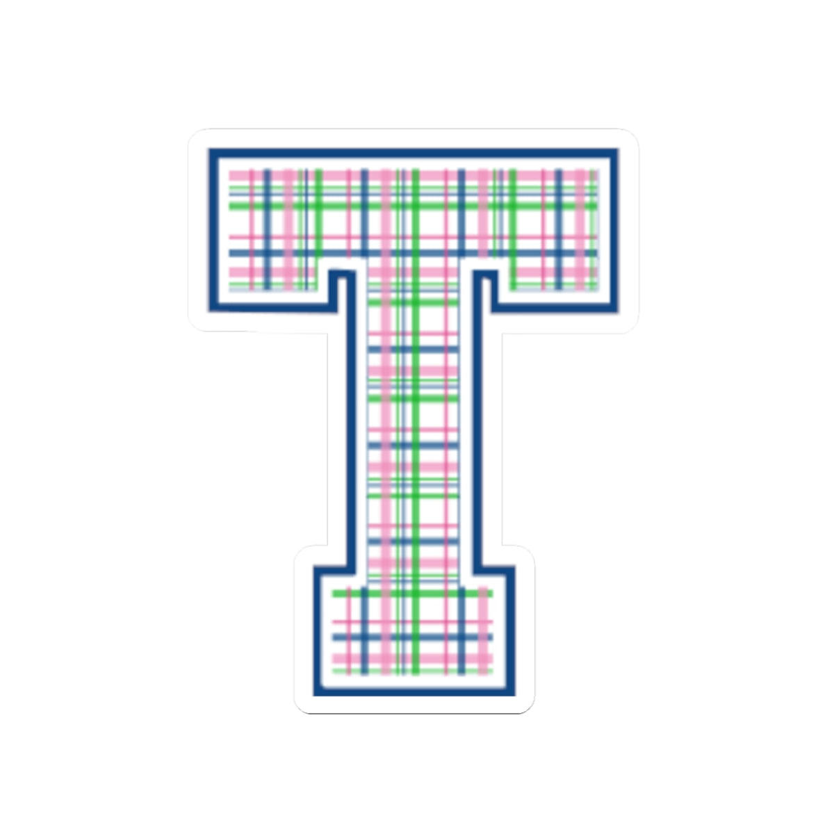 Preppy Letter T Kiss Cut Sticker