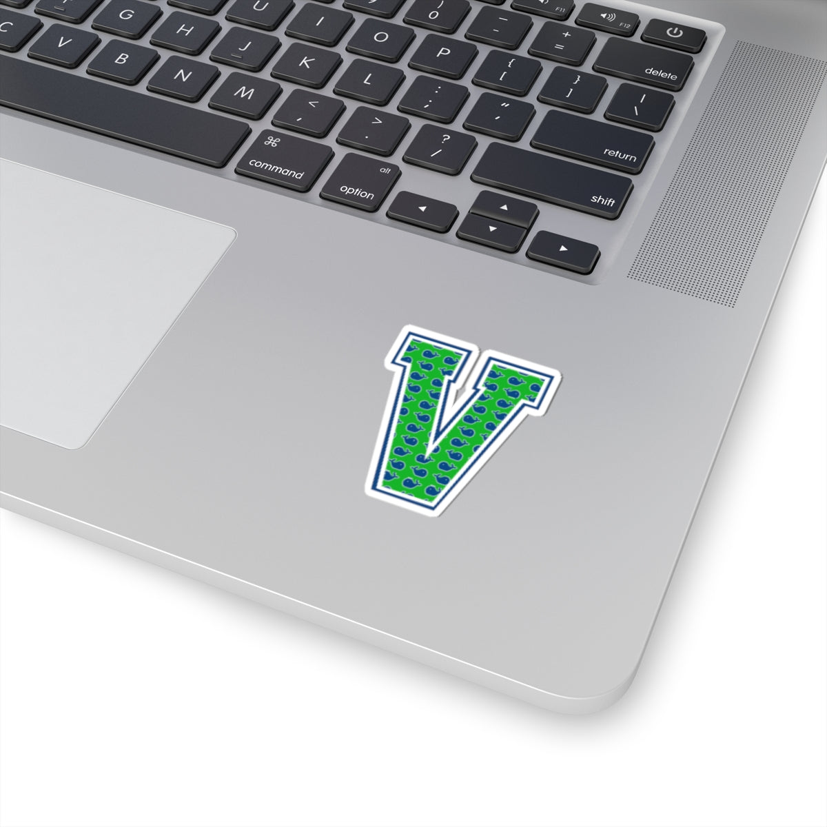Preppy Letter V Kiss Cut Sticker