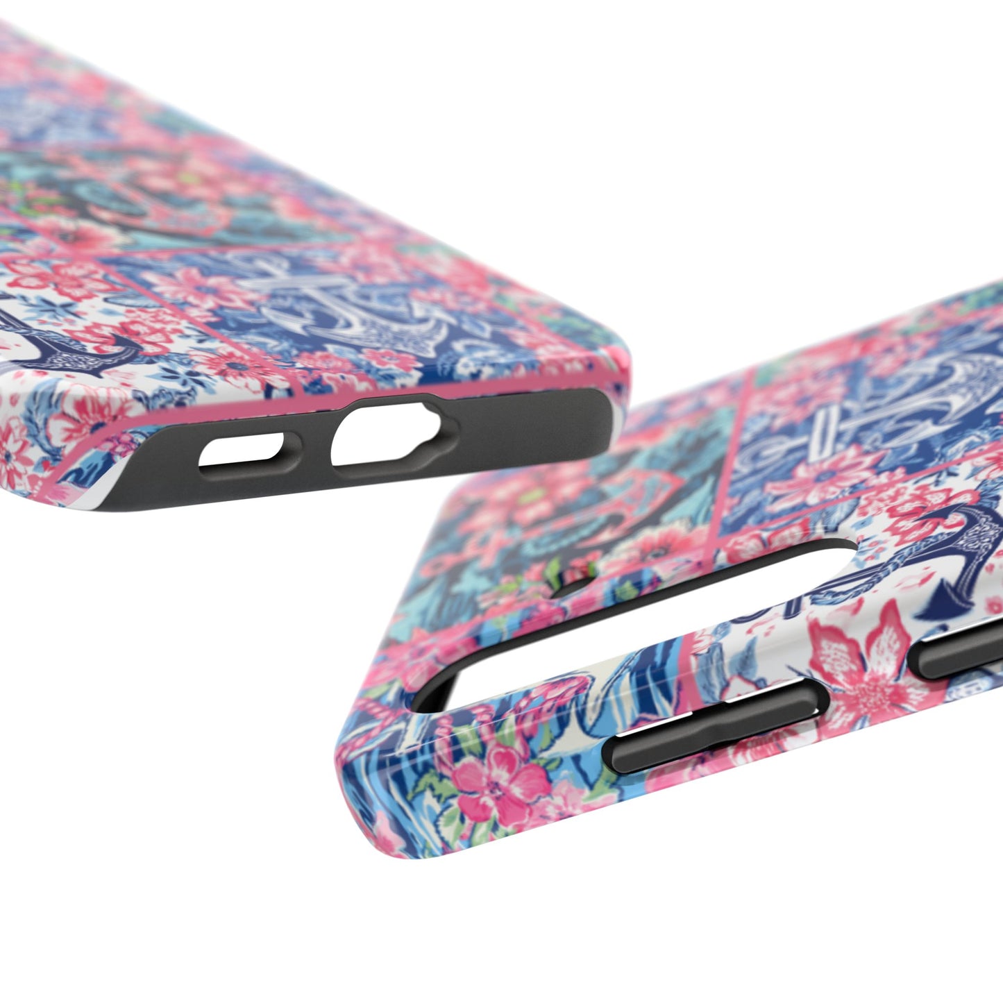 Floral Anchors Tough Phone Case