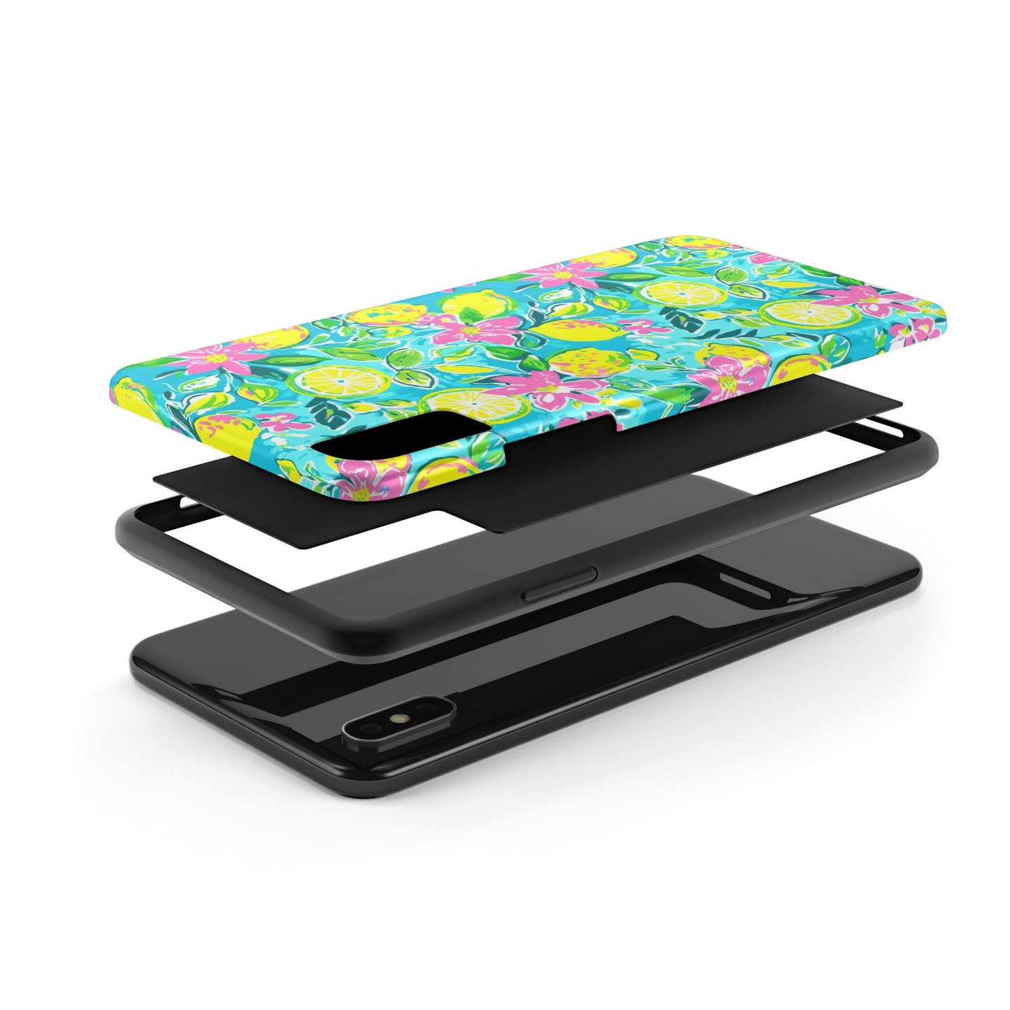 Lemon Floral Tough Phone Case