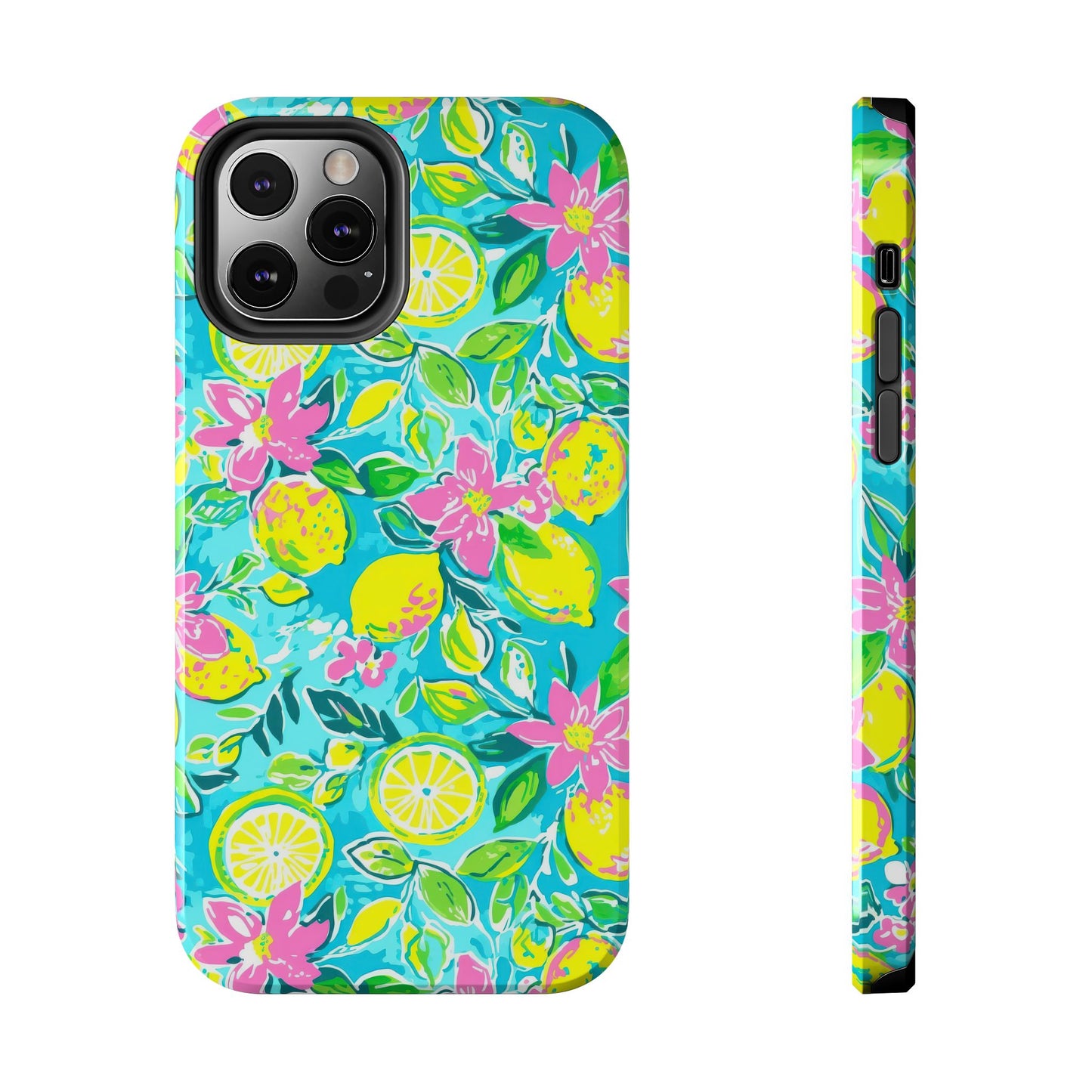 Lemon Floral Tough Phone Case