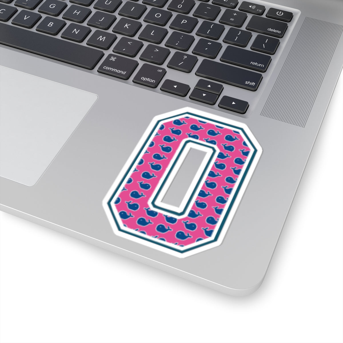 Preppy Letter O Kiss Cut Sticker