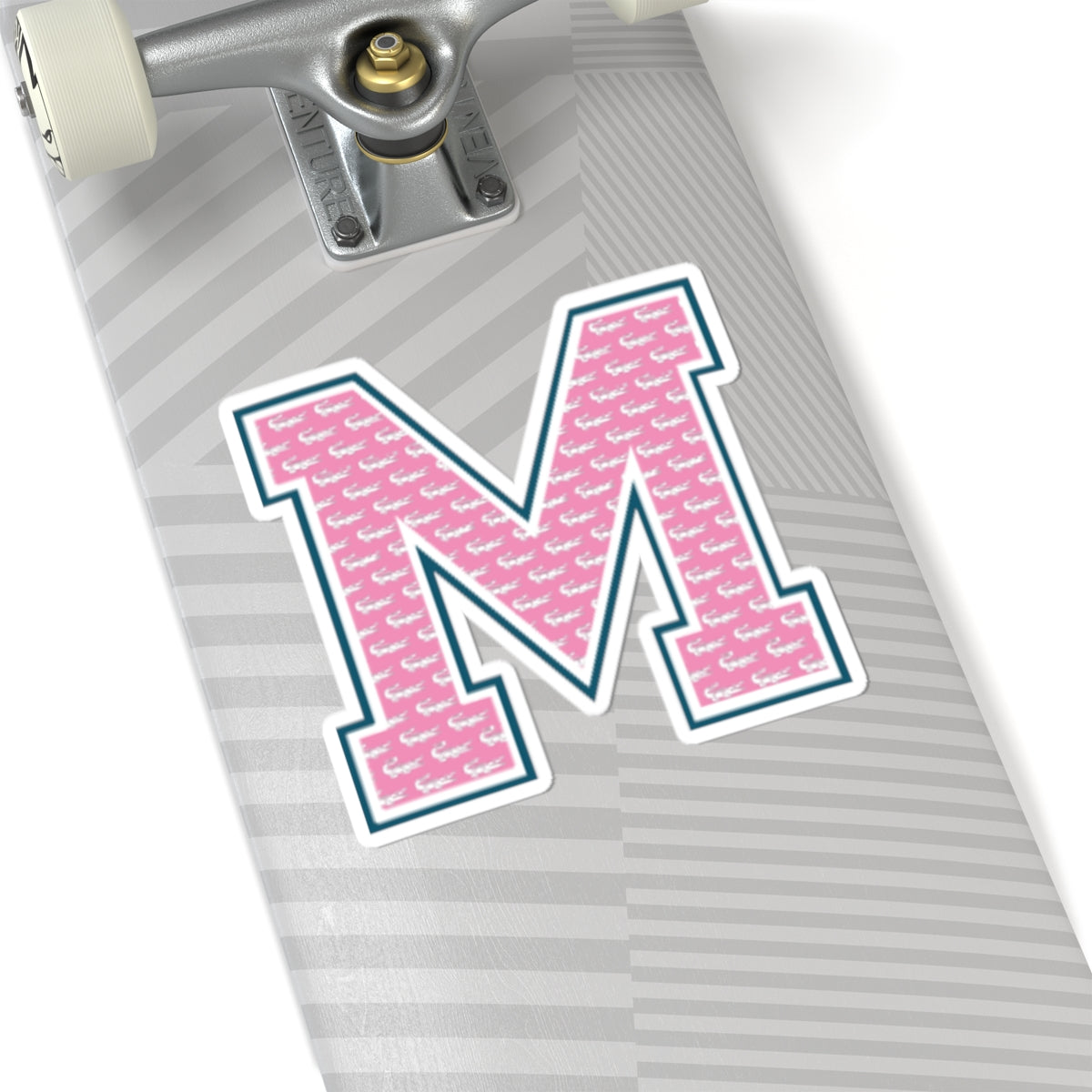 Preppy Letter M Kiss Cut Sticker