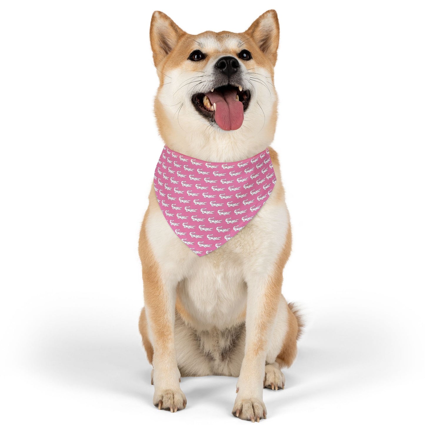 Pink Gators Pet Bandana Collar