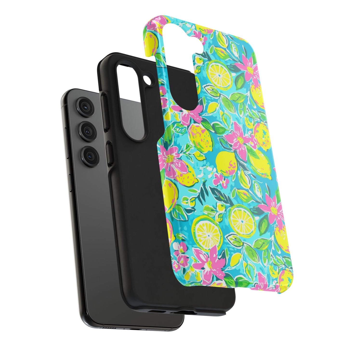 Lemon Floral Tough Phone Case