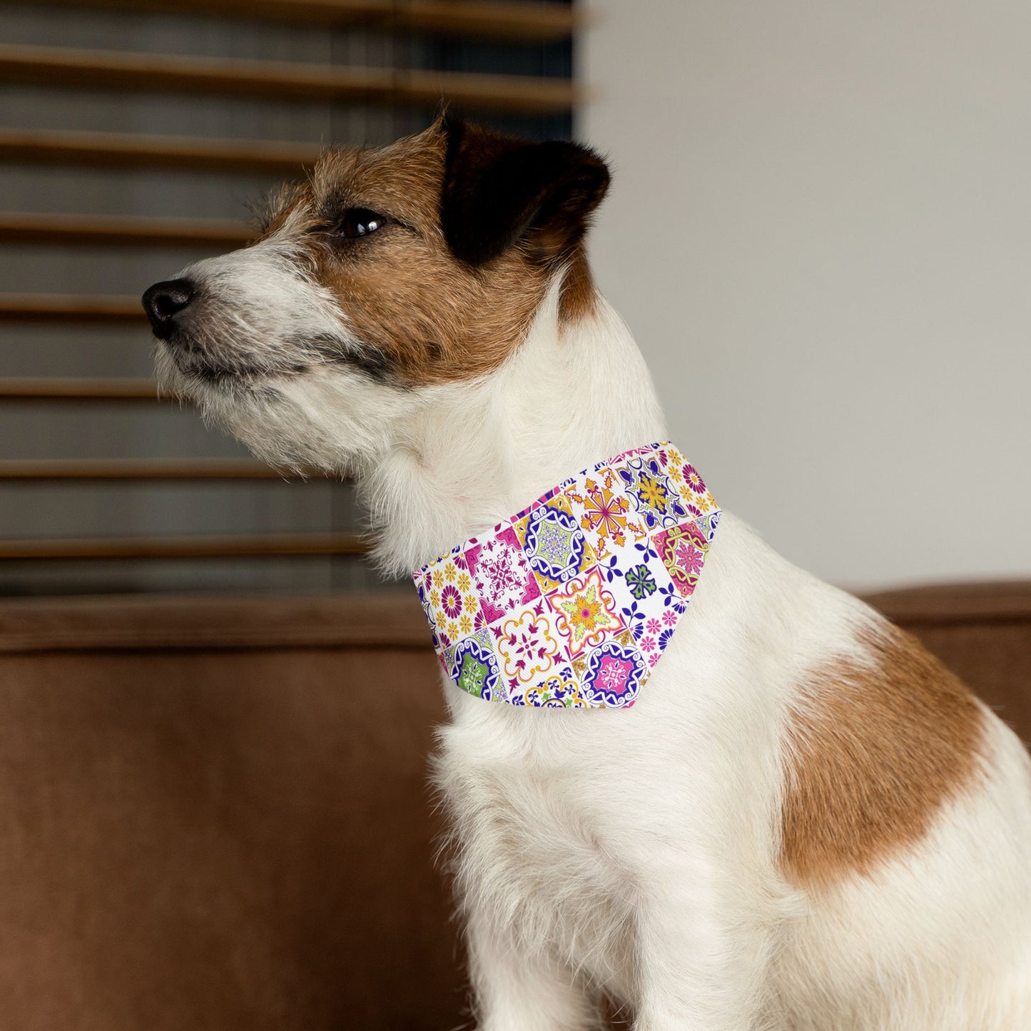 Tiled Pet Bandana Collar