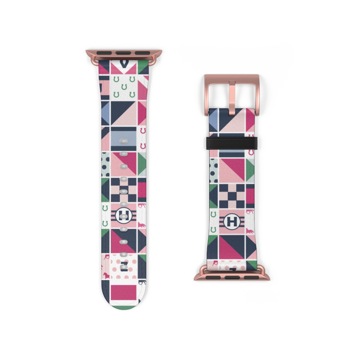 Equestrian Patchwork Watch Band
