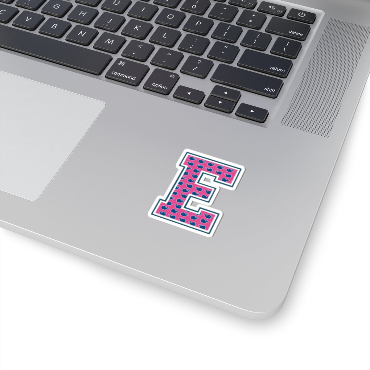 Preppy Letter E Kiss Cut Sticker