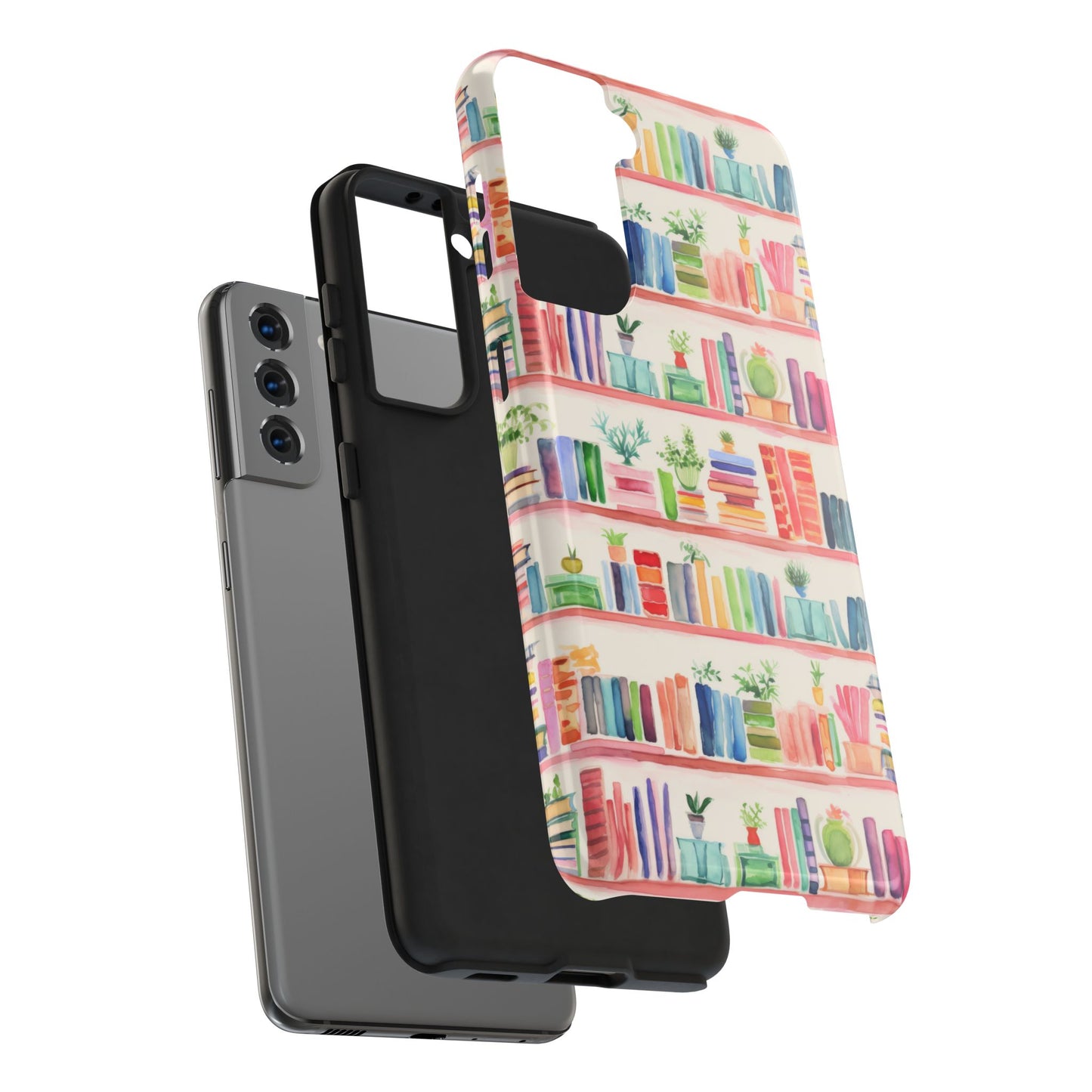 Colorful Bookshelf Tough Phone Cases
