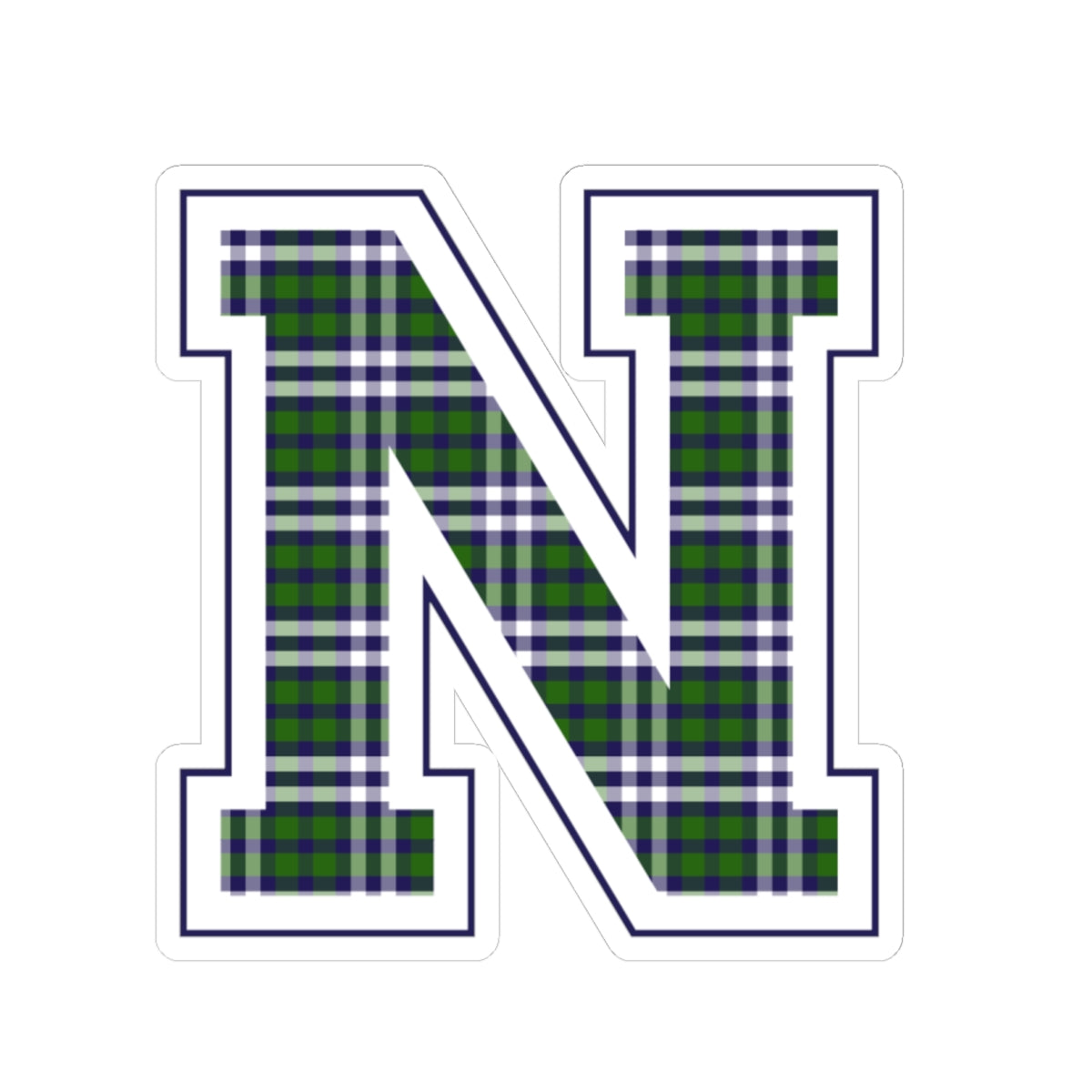 Equestrian Letter N Kiss Cut Sticker