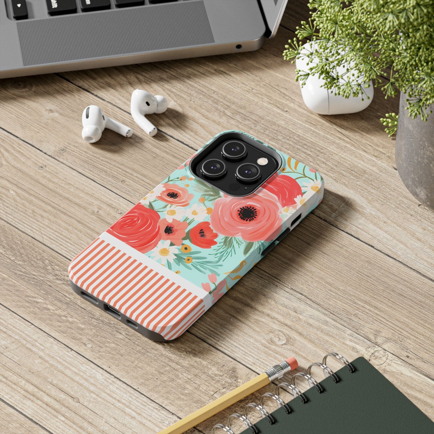 Coral FloralTough Phone Case