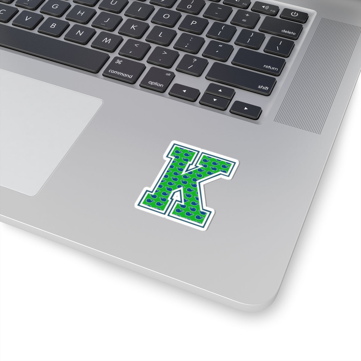 Preppy Letter K Kiss Cut Sticker