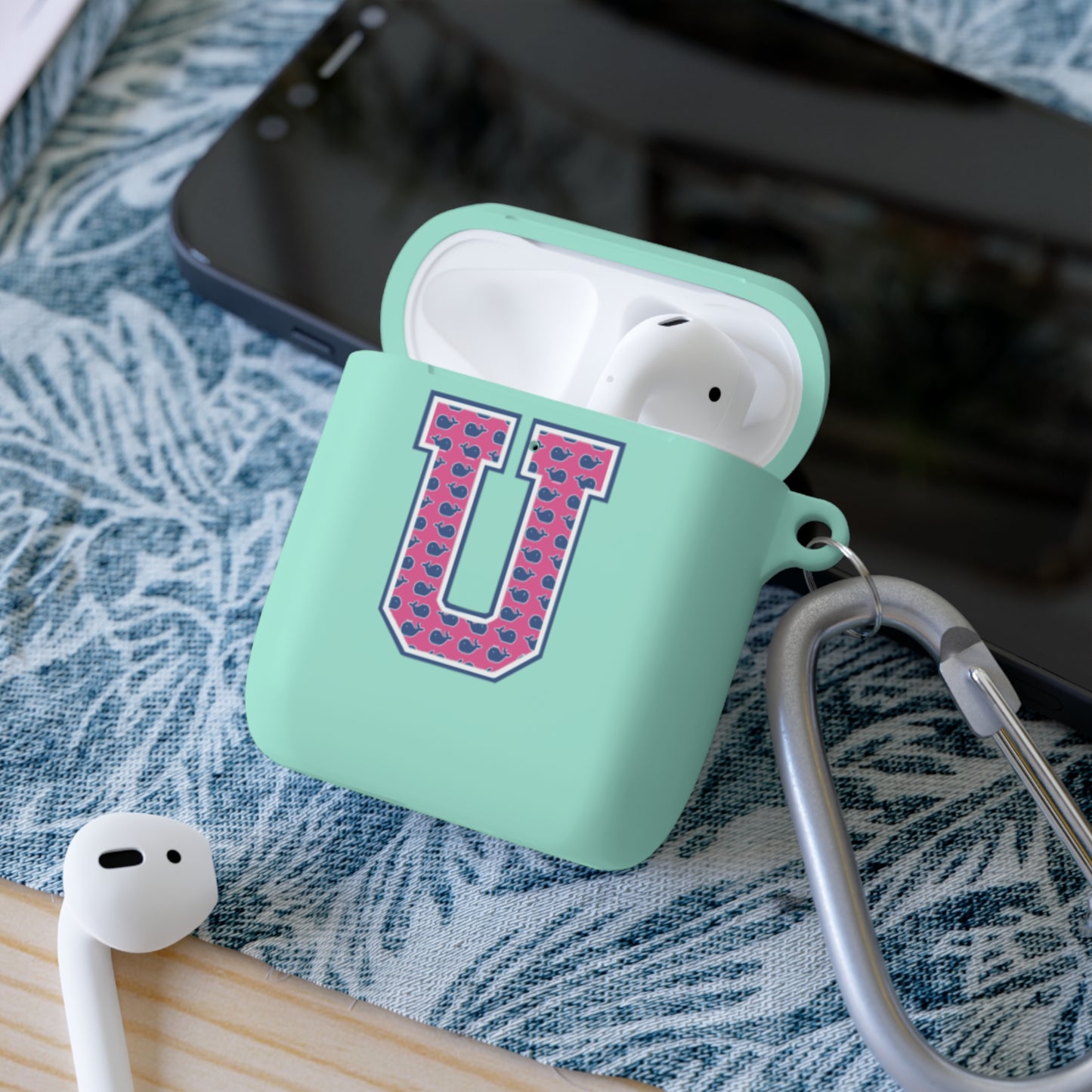 Preppy Letter U AirPods Case Cover
