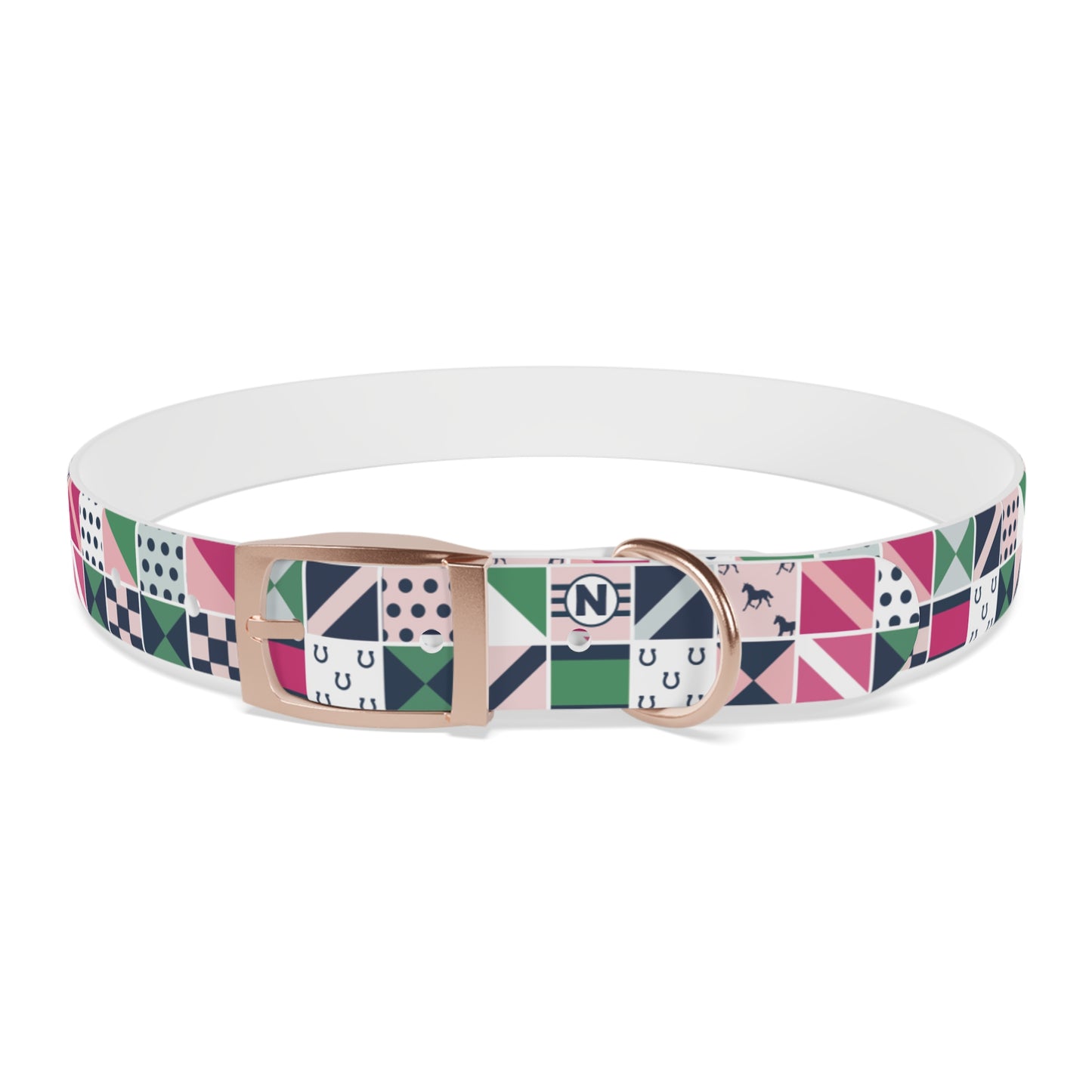 Equestrian Patchwork Dog Collar