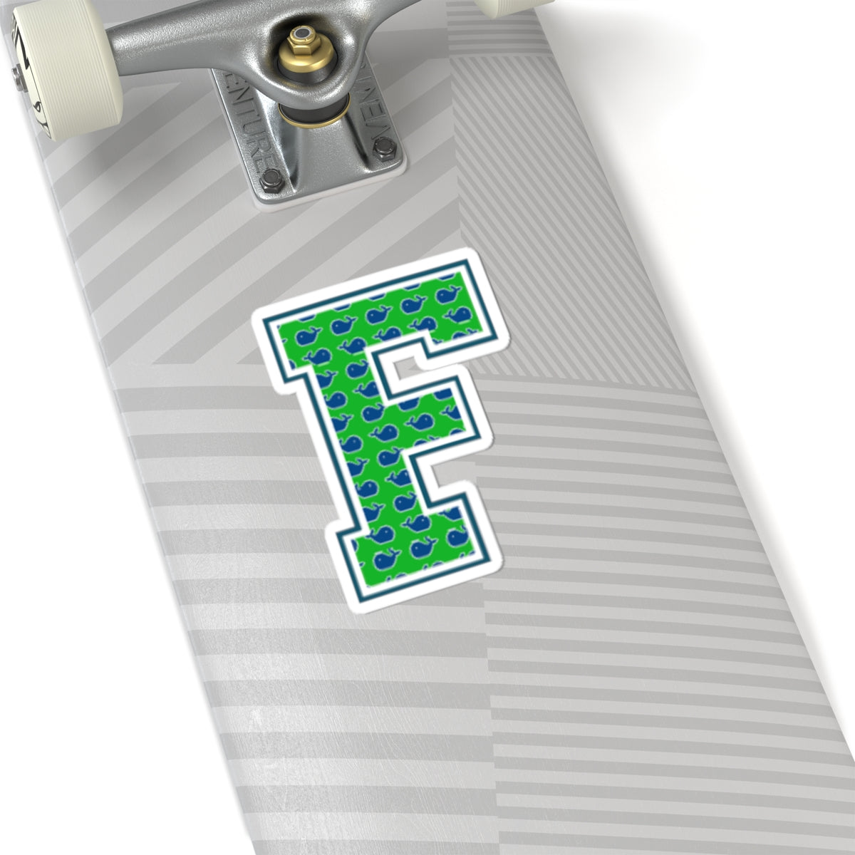 Preppy Letter F Kiss Cut Sticker