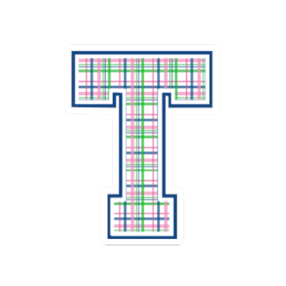 Preppy Letter T Kiss Cut Sticker