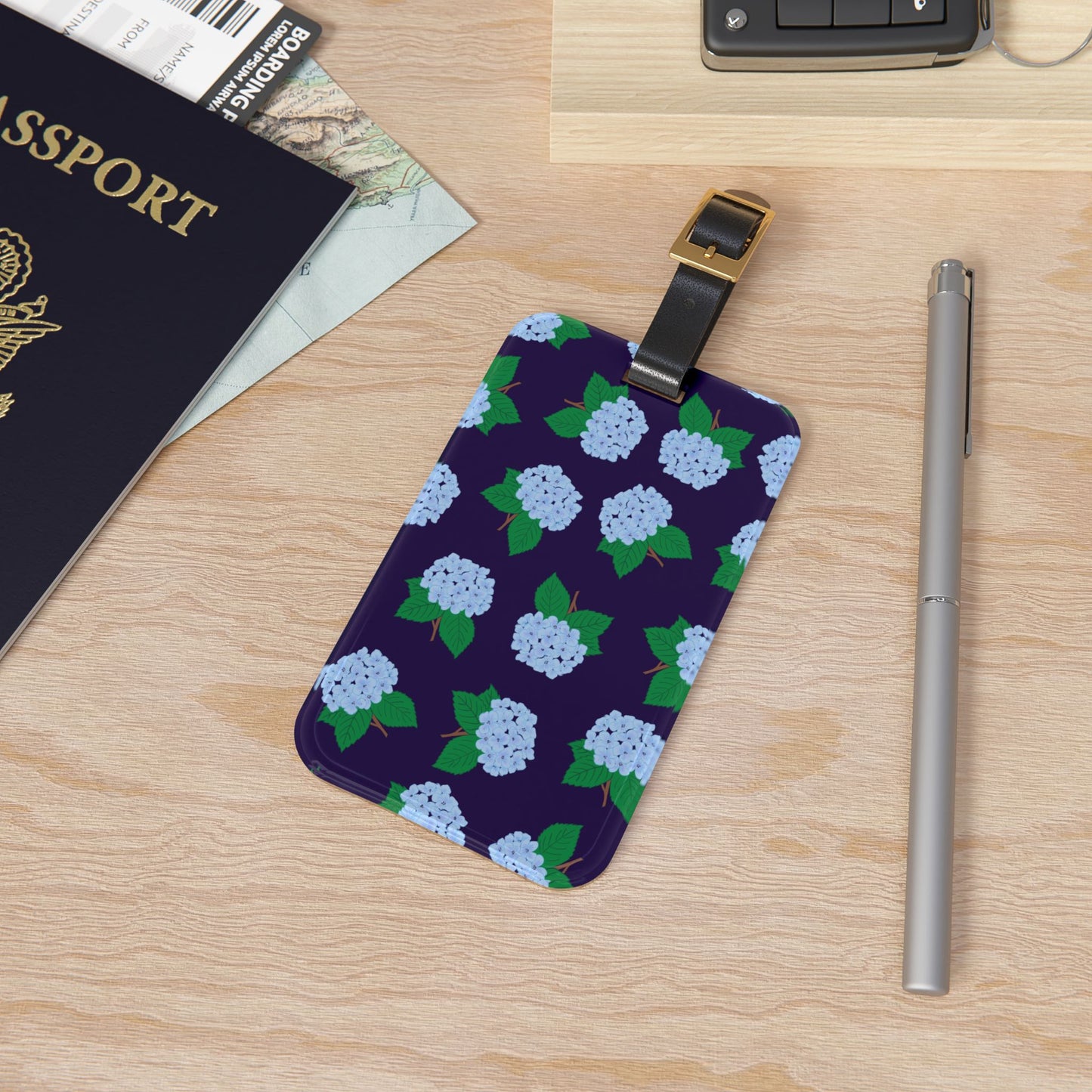 Hydrangea Luggage Tag
