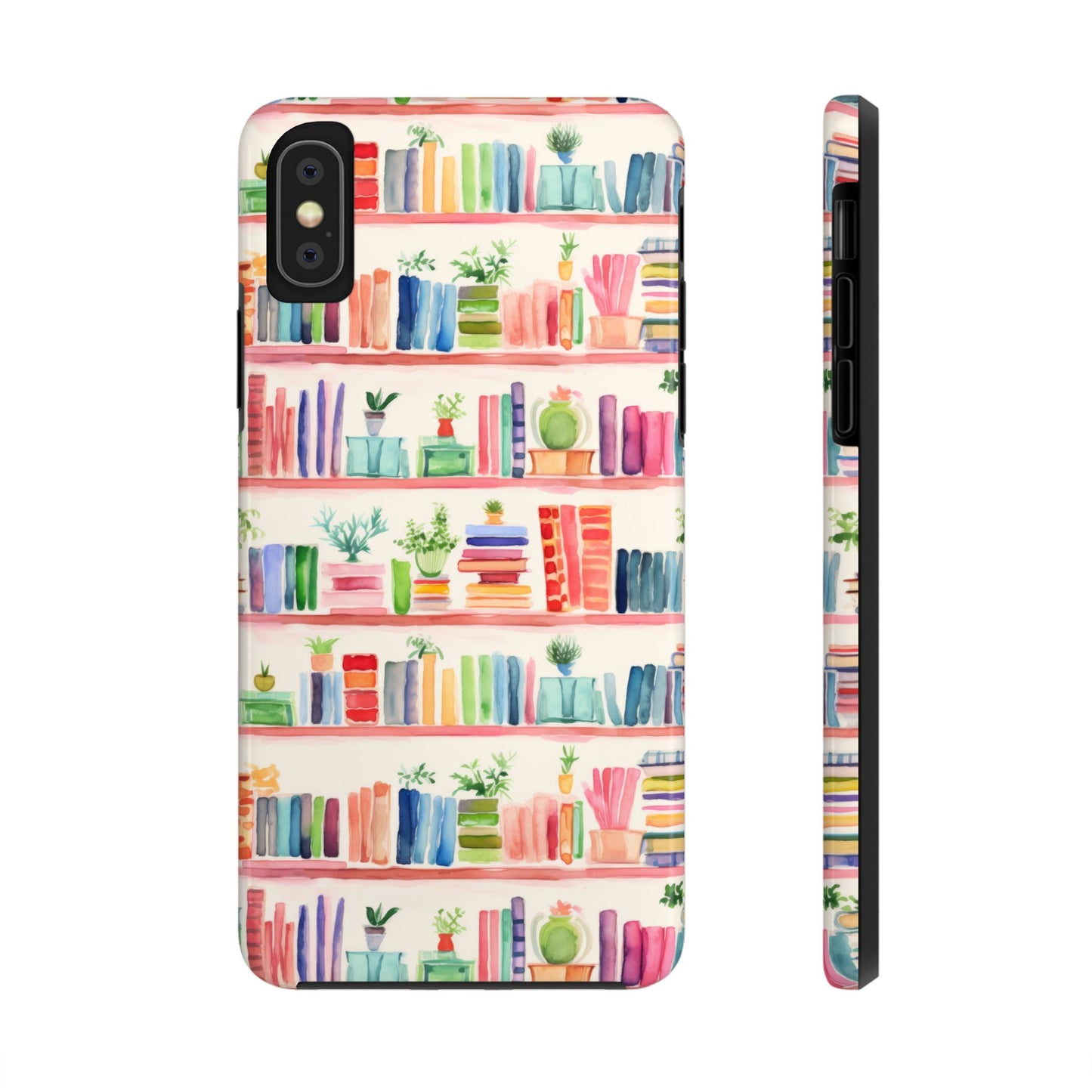 Colorful Bookshelf Tough Phone Cases