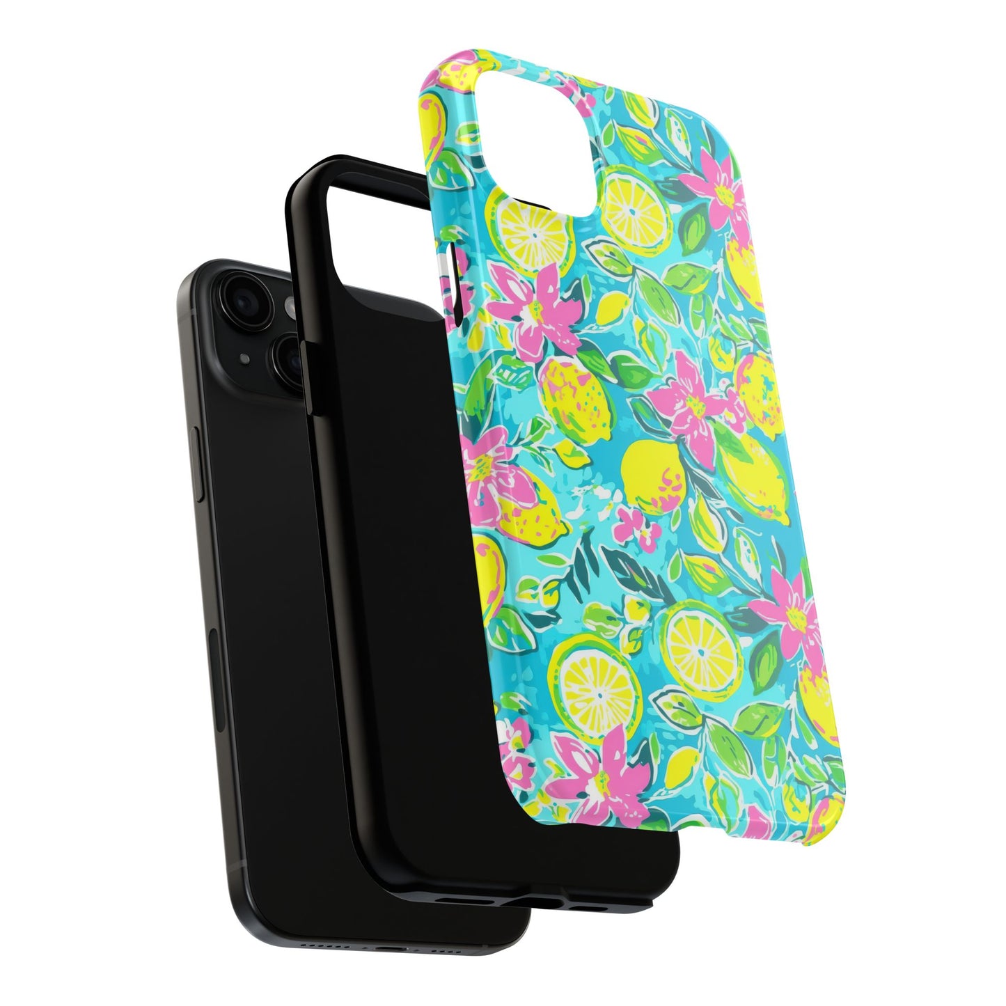 Lemon Floral Tough Phone Case